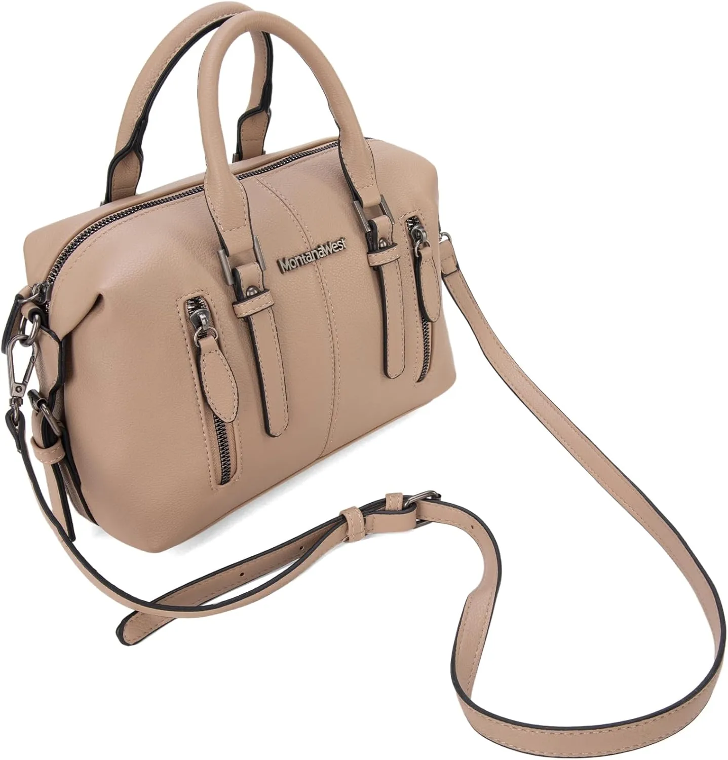 Montana West Small Satchel Purses for Women Top-handle Handbag PU Leather Crossbody Doctor Bag