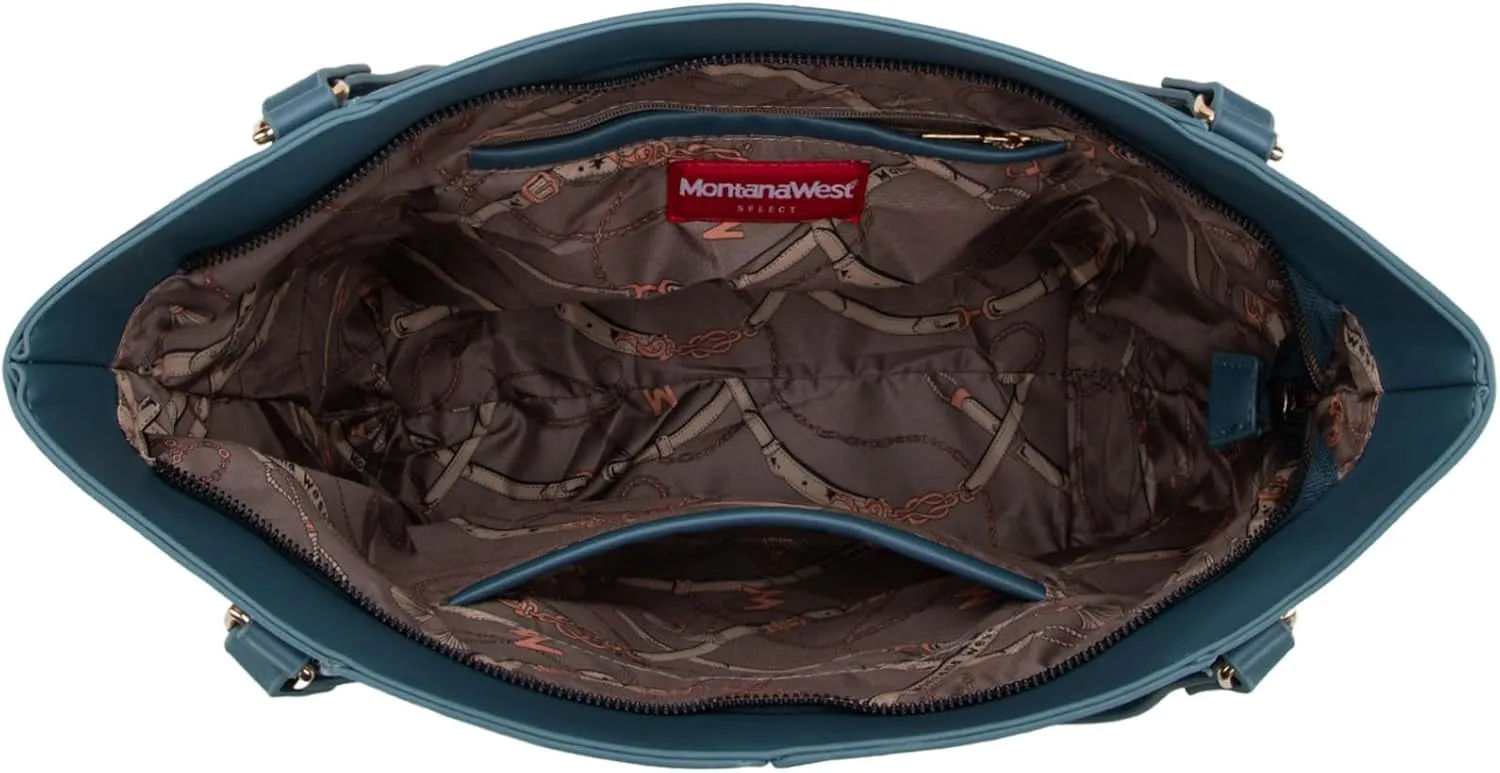 Montana West Tote Bag for Women Handbag Shoulder Top-handle Purses with Zipper