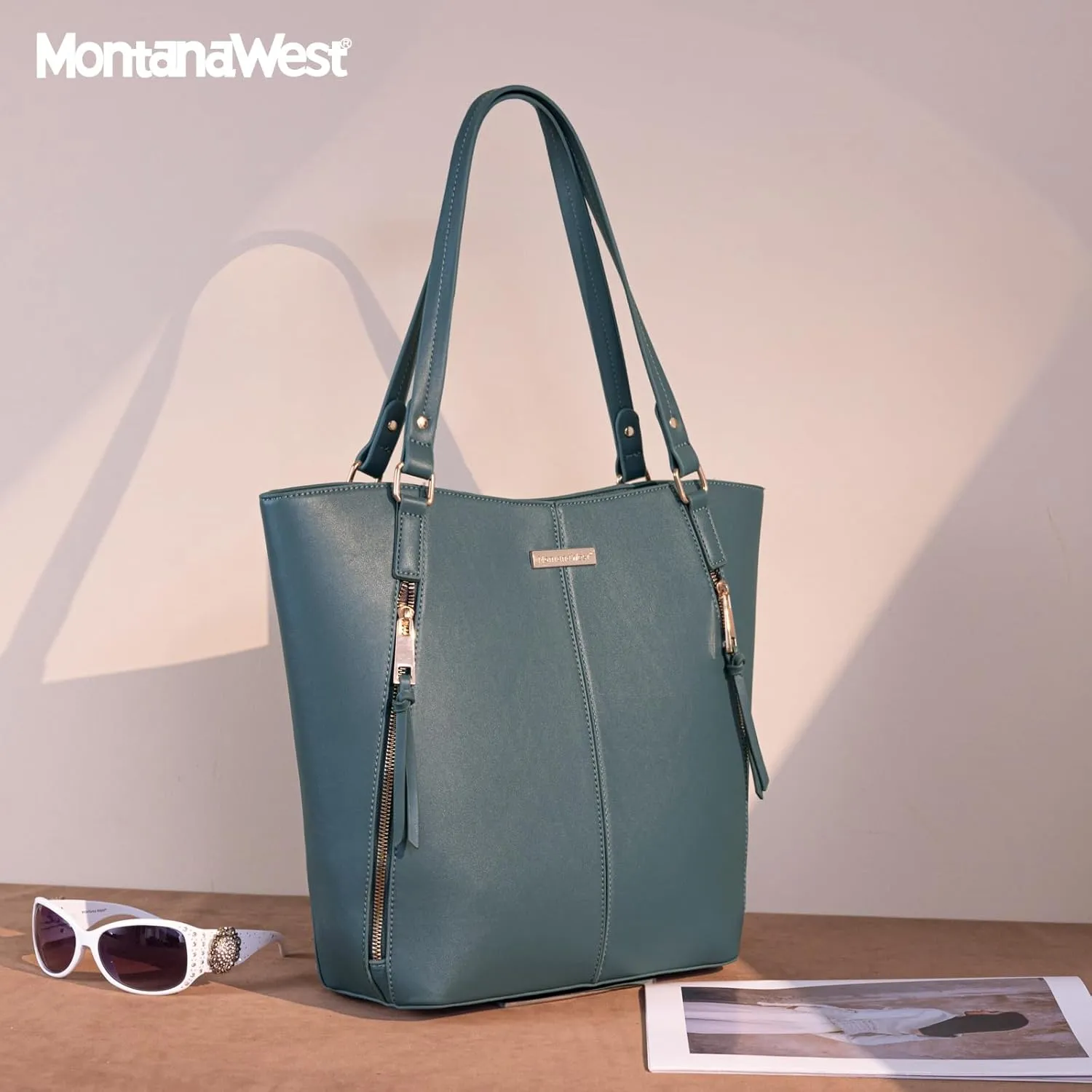 Montana West Tote Bag for Women Handbag Shoulder Top-handle Purses with Zipper
