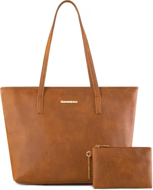 Montana West Tote Bags Vegan Leather Purses and Handbags for Women Top Handle Ladies Shoulder Bags