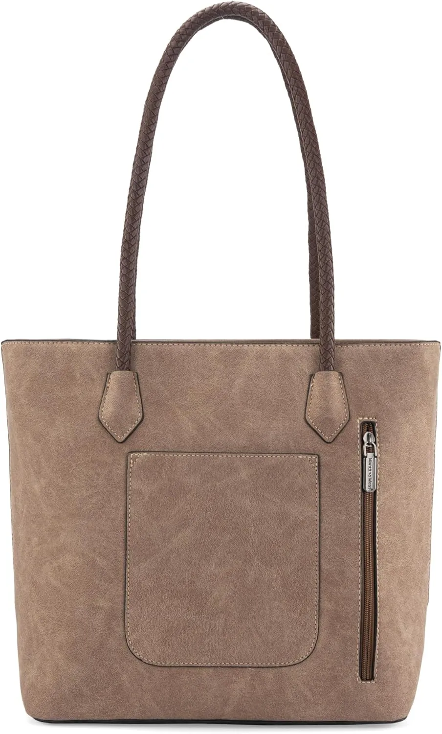 Montana West Woven Tote Bags for Women Medium Purses and Handbags with Concealed Carry Back Zipper Pocket