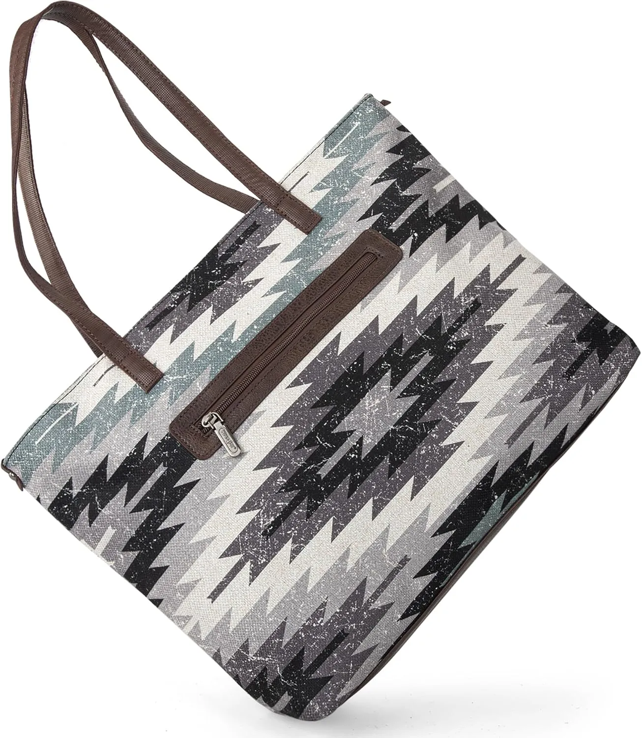 Montana West Wrangler Tote Bag for Women Canvas Shoulder Handbag Aztec Purse