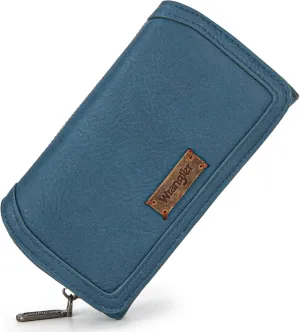 Montana West X Wrangler Wallet Purse for Women Minimalist Wristlet Wallet with RFID Blocking Credit Card Holder