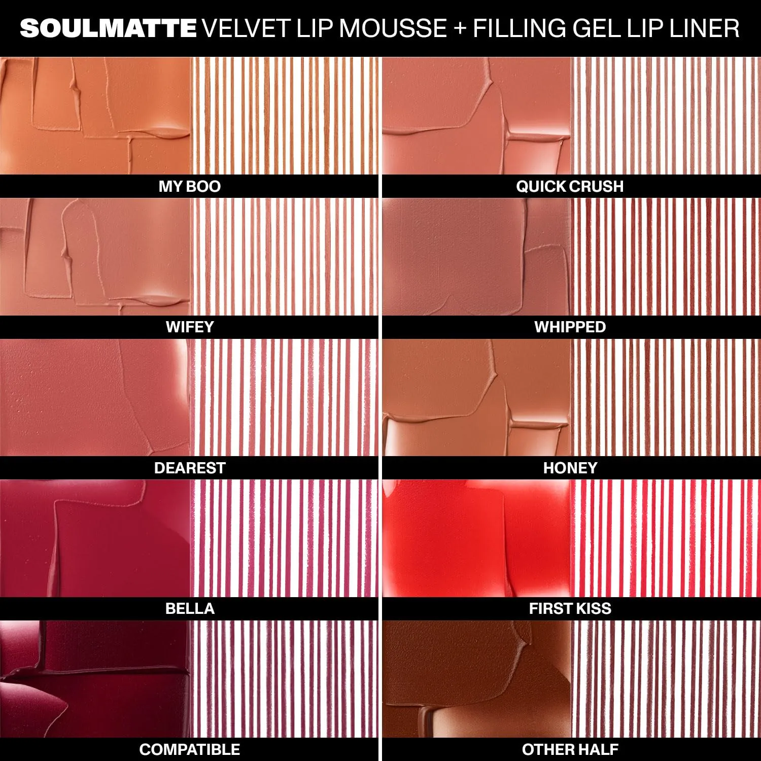 Morphe Soulmatte Velvet Lip Mousse Matte Lipstick - Air-Whipped, Soft Matte Lip Makeup with Vitamin E to Hydrate, Soften and Smooth Lips - Quick Crush (0.128 Oz)