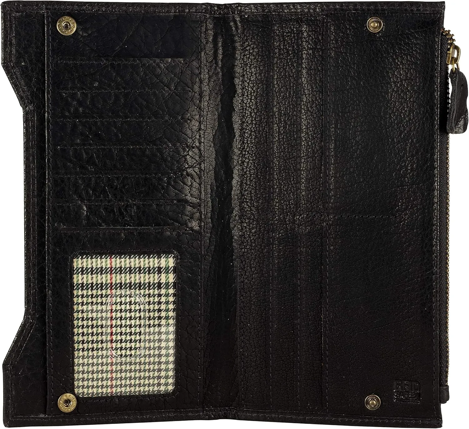 Mou Meraki Genuine Leather RFID Blocking Long Wallet – Vintage Bifold for Men