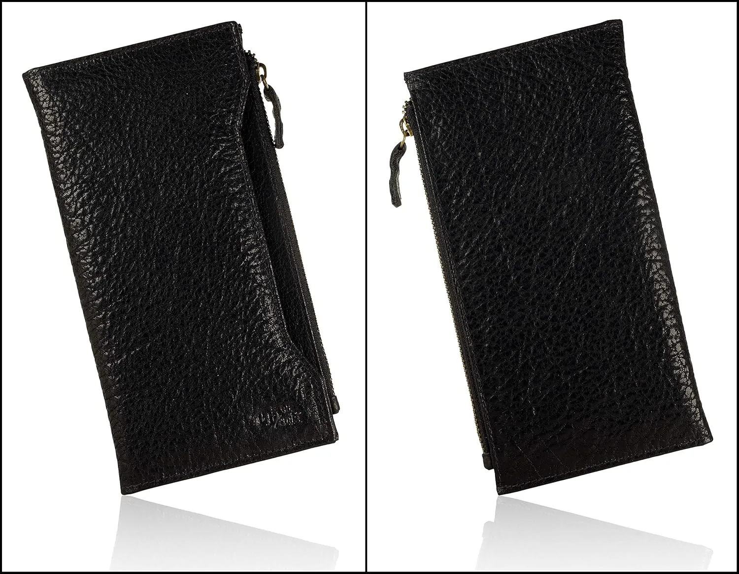 Mou Meraki Genuine Leather RFID Blocking Long Wallet – Vintage Bifold for Men