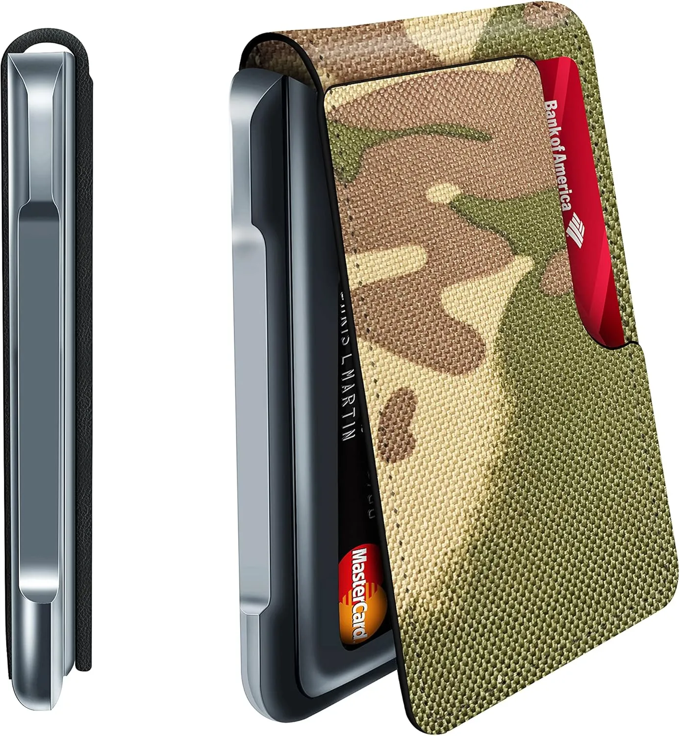 MURADIN Mens Wallet Tactical Bifold Wallets for Men Metal RFID Blocking Aluminum Money Cards Holder Gifts for Men
