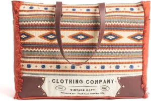 Myra Bag Western Leather Weekender Bag for Women - Upcycled Shoulder Handbag
