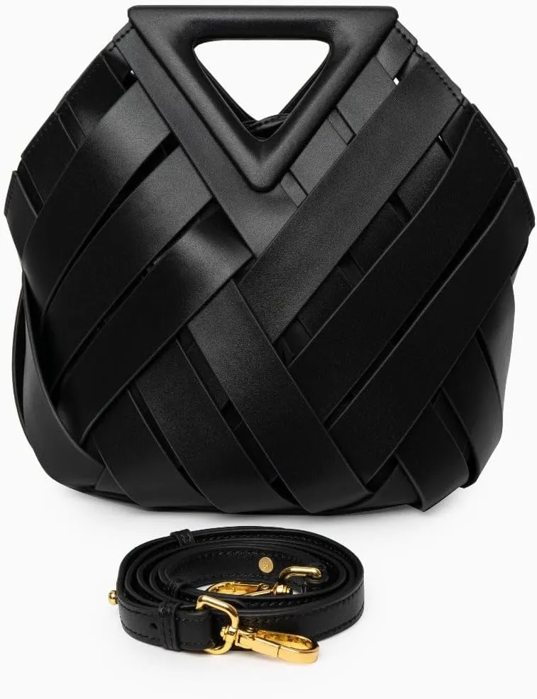 Natalie Handbag, Purses and Handbags for Women, Woven Tote Bag for Women, Inverted Triangle Top Handle Bag