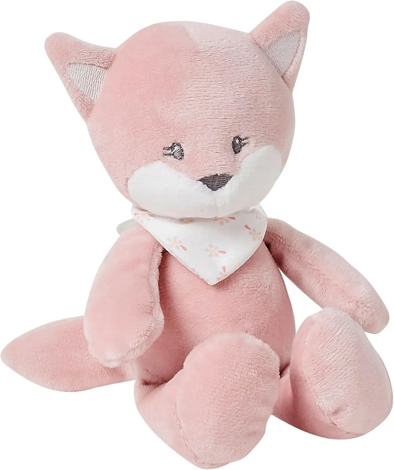 Nattou Mini Polyester Plush, Alice, Built-in Rattle Approx. 20 cm, Alice and Pomme, Pink