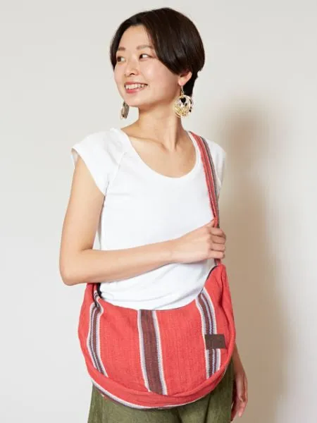 Nepalese Hand Woven Crescent Sholder Bag