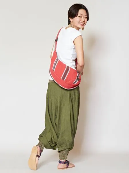 Nepalese Hand Woven Crescent Sholder Bag