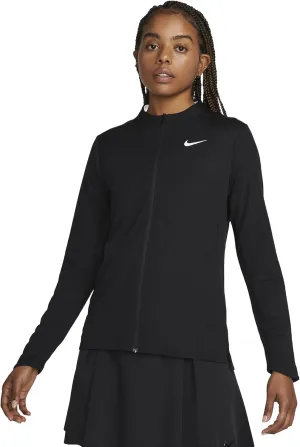 Nike Dri-FIT UV UPF 40  Advantage Women's Full-Zip Golf Jacket, BLACK, MEDIUM