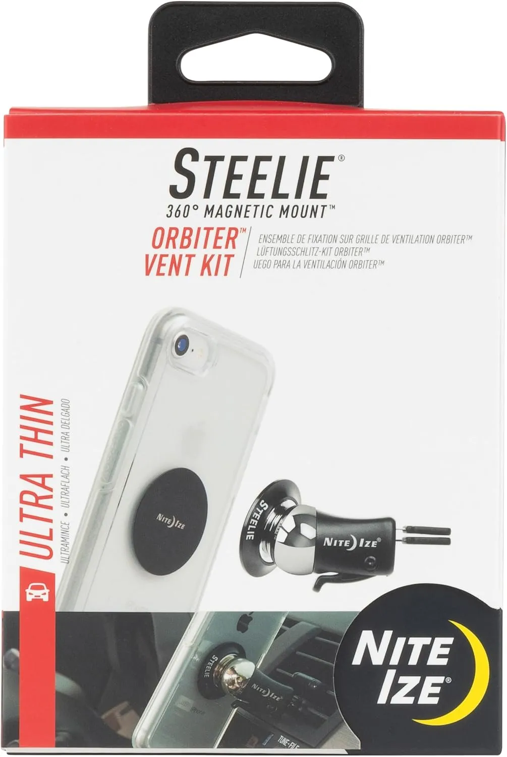 Nite Ize Steelie Vent Kit - Magnetic Cell Phone Holder for Car Vents - Phone Mount - Orbiter