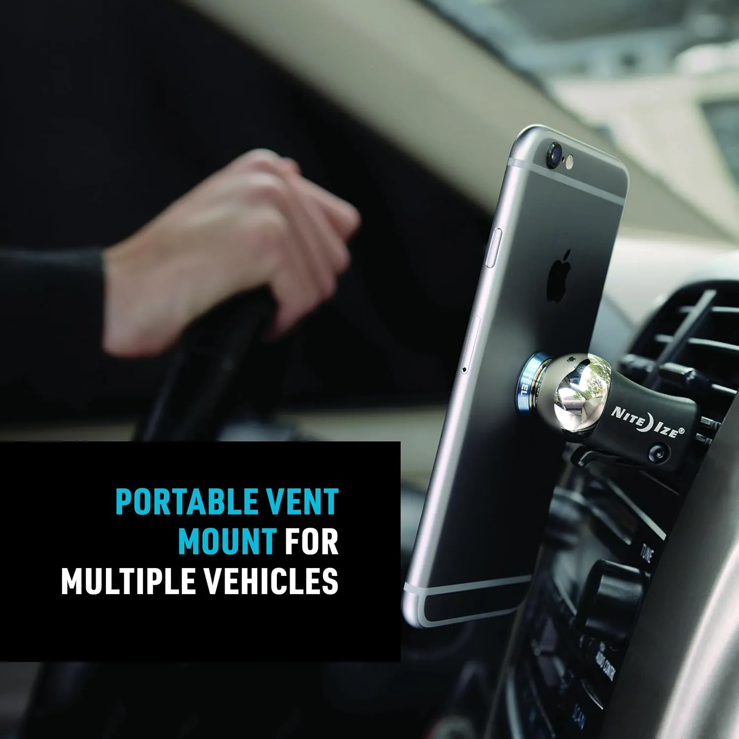 Nite Ize Steelie Vent Mount - Additional Car Vent Mount for Cell Phones - Compatible Phone Accessories for Steelie Magnetic Phone Mounting System