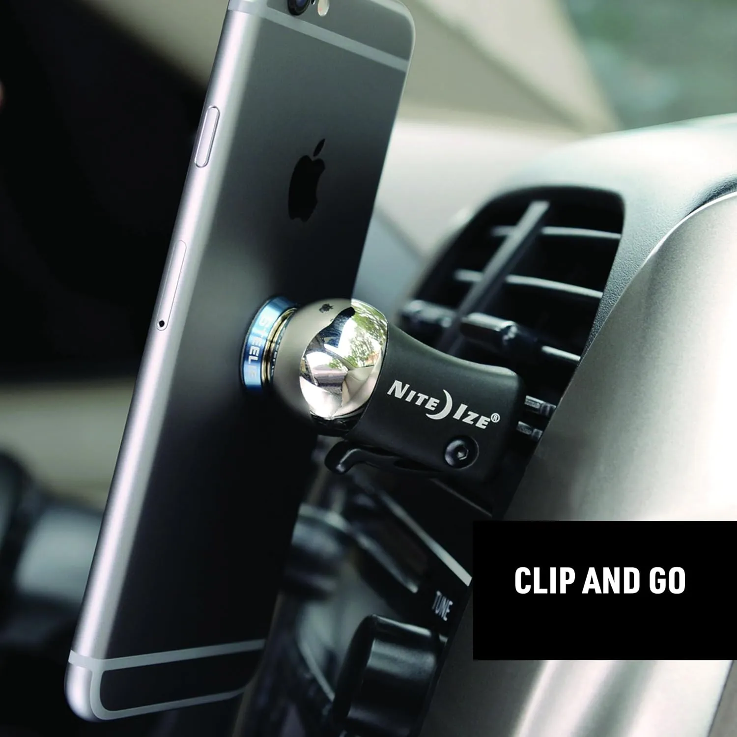 Nite Ize Steelie Vent Mount - Additional Car Vent Mount for Cell Phones - Compatible Phone Accessories for Steelie Magnetic Phone Mounting System