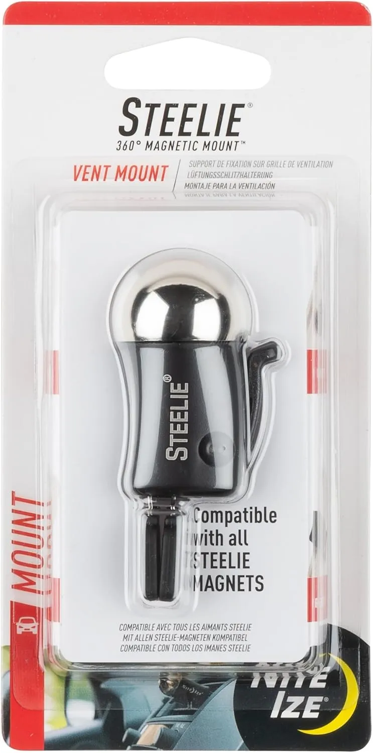Nite Ize Steelie Vent Mount - Additional Car Vent Mount for Cell Phones - Compatible Phone Accessories for Steelie Magnetic Phone Mounting System
