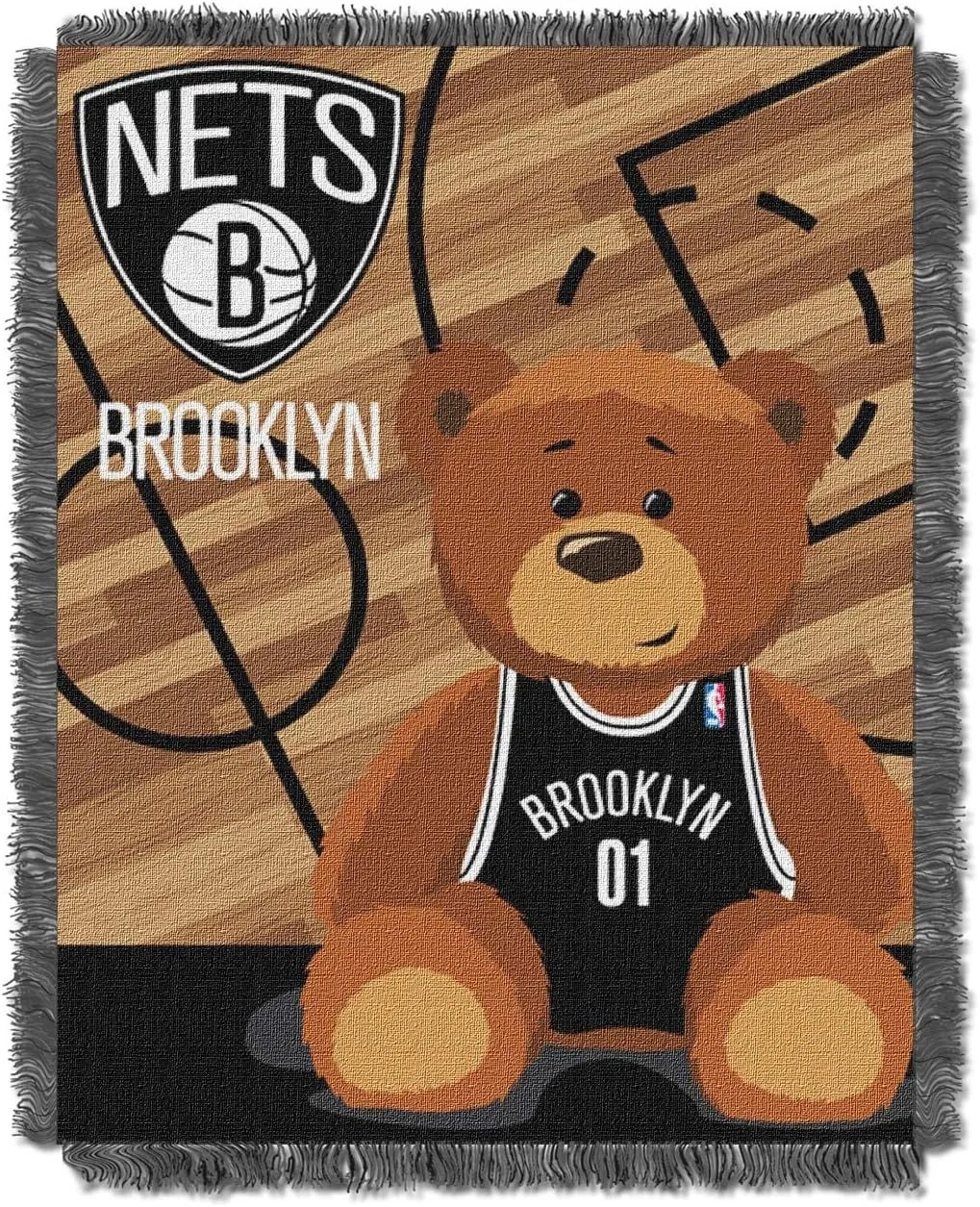 NORTHWEST NBA Unisex-Adult NBA 36-Inches-By-46-Inches Woven Jacquard Baby Throw Blanket