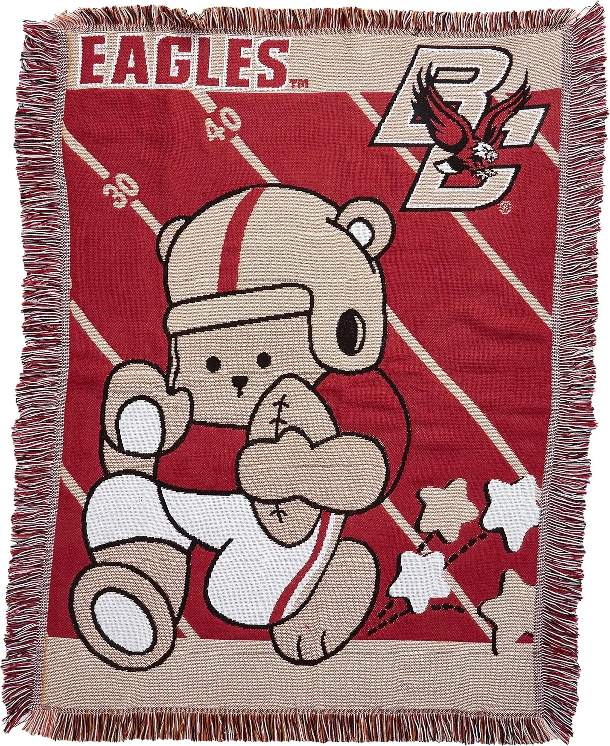 NORTHWEST NCAA Unisex NCAA 36-Inches-By-46-Inches Woven Jacquard Baby Throw Blanket