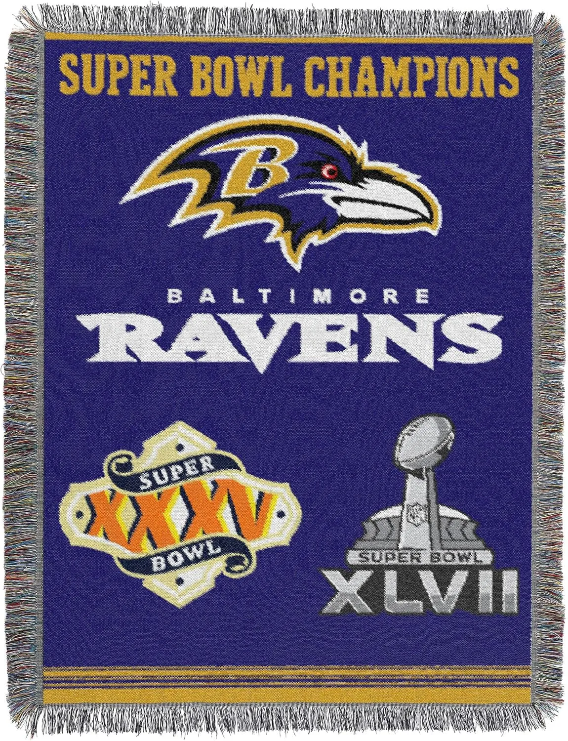 NORTHWEST NFL Unisex-Adult Woven Tapestry Throw Blanket