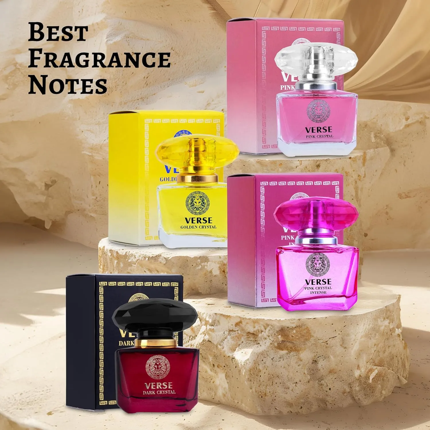 NovoGlow Verse 4-Piece Mini Fragrance Set for Women Light One - Refreshing Combinations of Floral, Fruity & Woody Scents -Ideal EDP Beauty Gift for Birthday, Anniversary Infinity Breeze