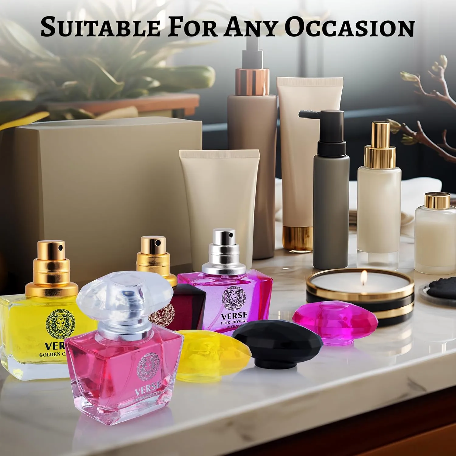 NovoGlow Verse 4-Piece Mini Fragrance Set for Women Light One - Refreshing Combinations of Floral, Fruity & Woody Scents -Ideal EDP Beauty Gift for Birthday, Anniversary Infinity Breeze