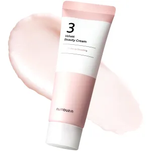 numbuzin No.3 Cream | Velvet Beauty Cream | Hydration, Textured Skin, Poreless, Smooth Skin, Makeup Prep, Primer, Niacinamide | 2.02 fl. oz.
