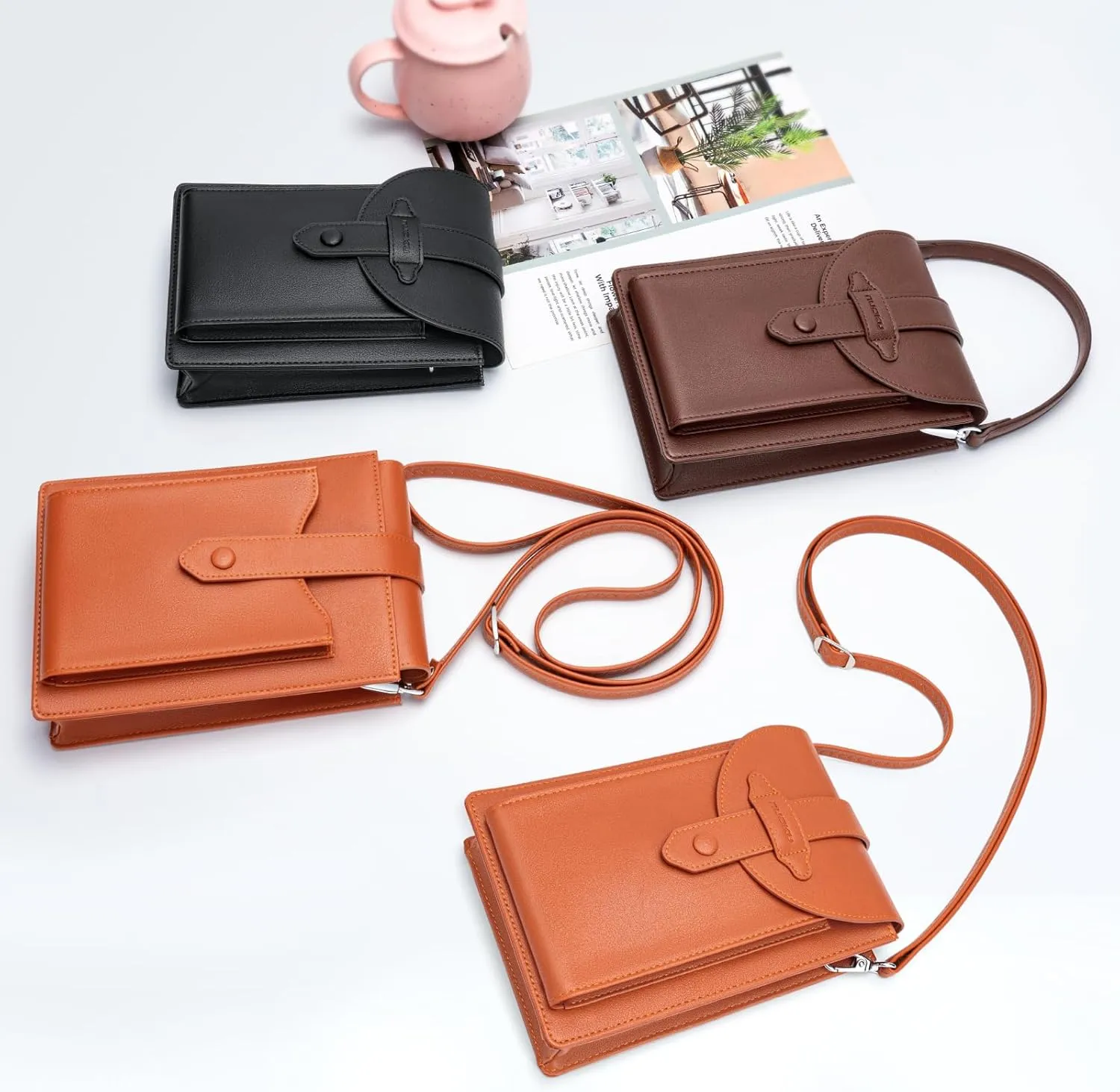 nuoku Small Crossbody Bags for Women with Elastic band Mini Cellphone Purse Designer Phone Bag with Sponge
