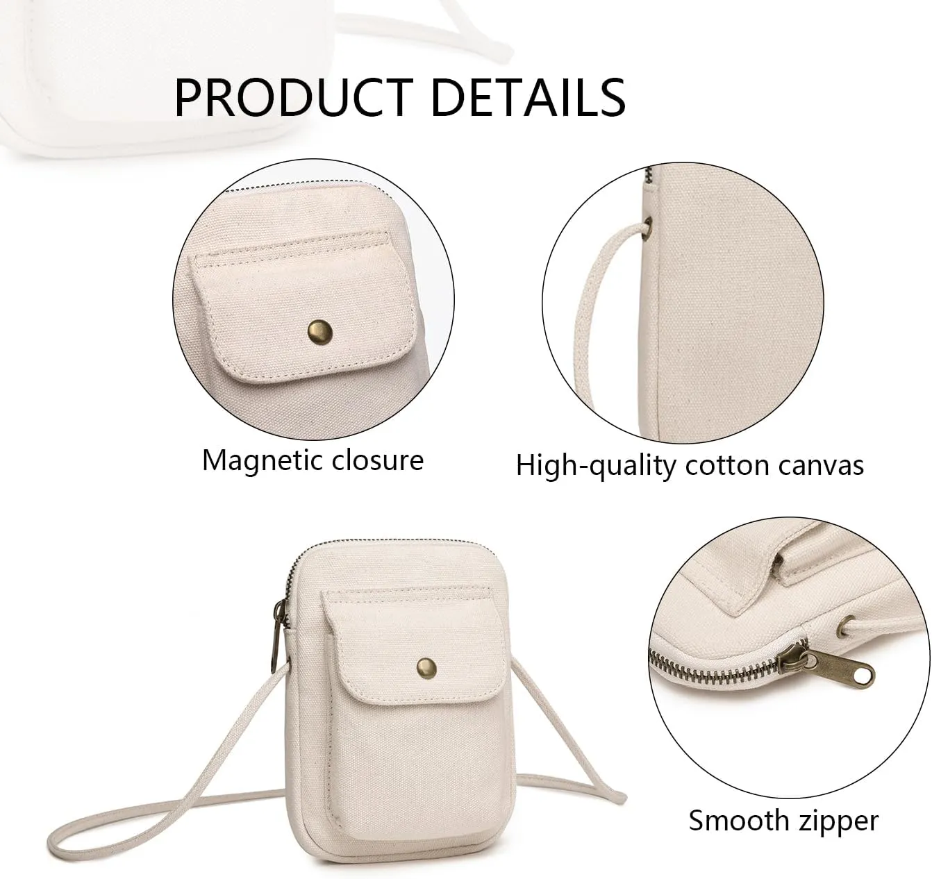 nylon Crossbody Lanyard Mobile Phone Bag Stylish Accessory With Adjustable Strap