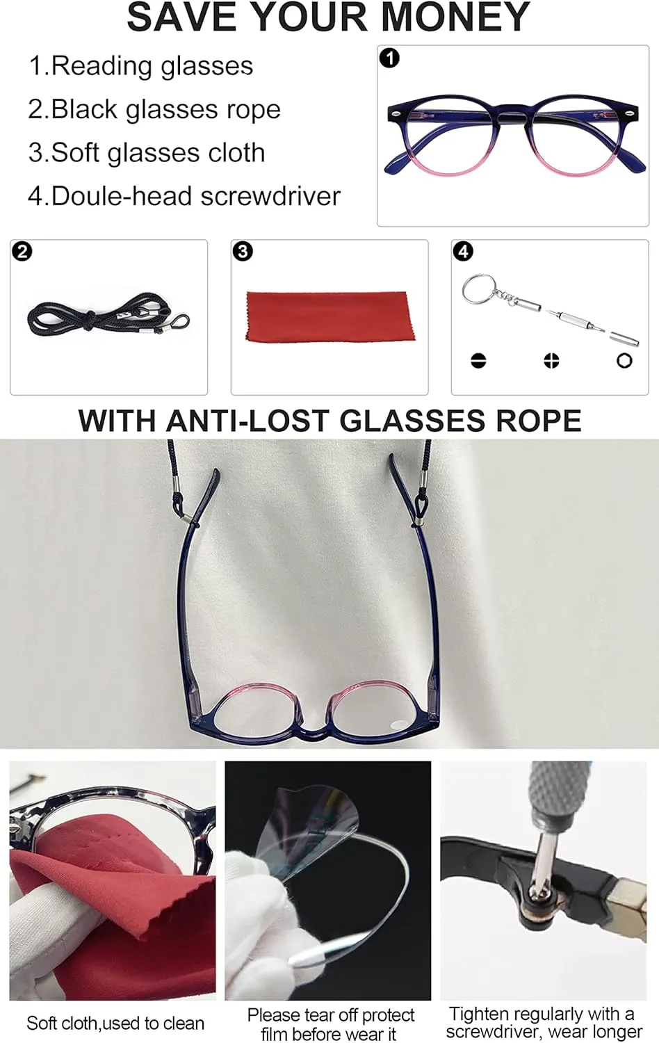 OCCI CHIARI Blue Blocking Computer Glasses Women, Lady Gaming Glasses for Eye Strain