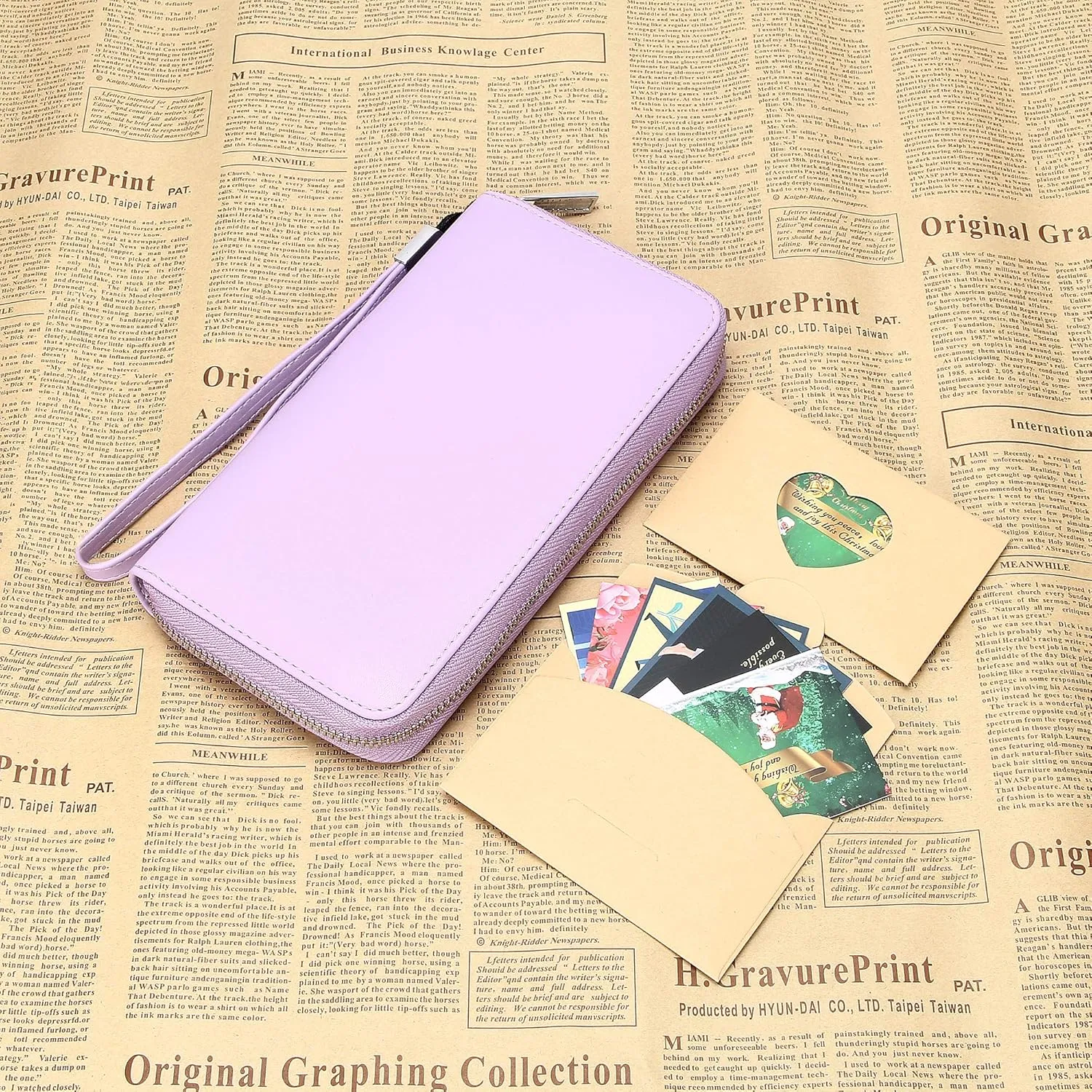 OIDERY Women Large Capacity Credit Card Wallet RFID Blocking with Removable Wristlet