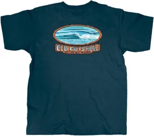 OLD GUYS RULE Men's Graphic T-Shirt, Waves - Gift for Dad, Grandpa, Husband, Father's Day, Birthday, Holiday, Vacations - Funny Novelty Tee for Surfers, Beach Goers (Harbor Blue, 3X-Large)