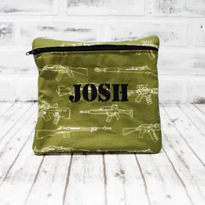 Olive Green Arms Personalized Reusable Food Bag