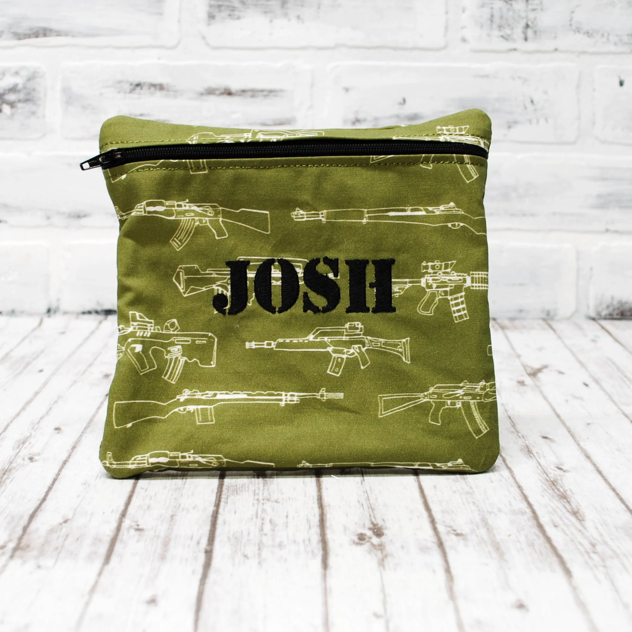 Olive Green Arms Personalized Reusable Food Bag