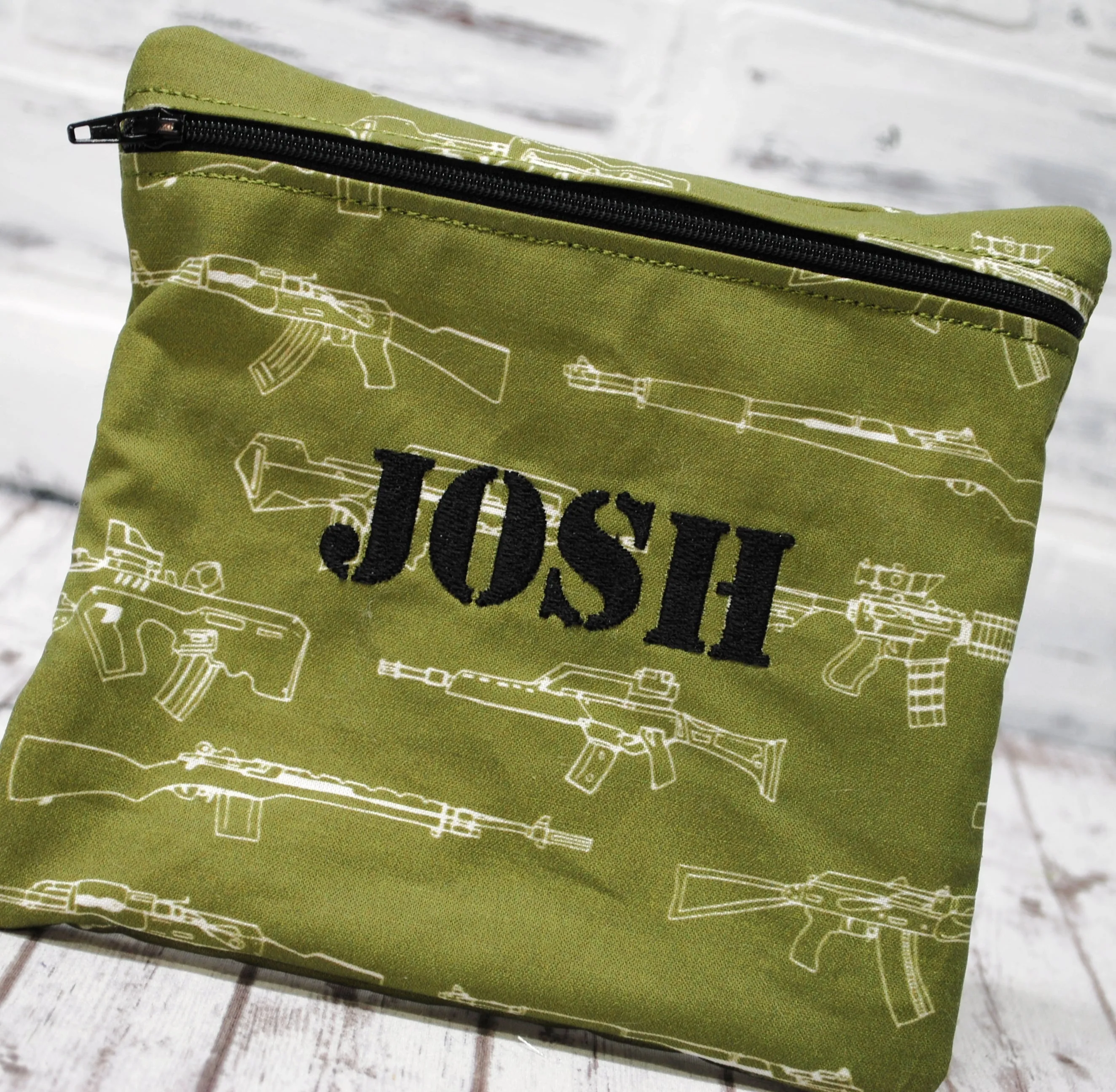 Olive Green Arms Personalized Reusable Food Bag