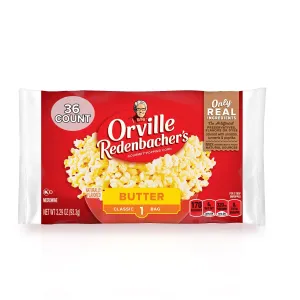 Orville Redenbacher's Microwave Popcorn, Butter Flavor, 3.29 oz. (Pack of 36)