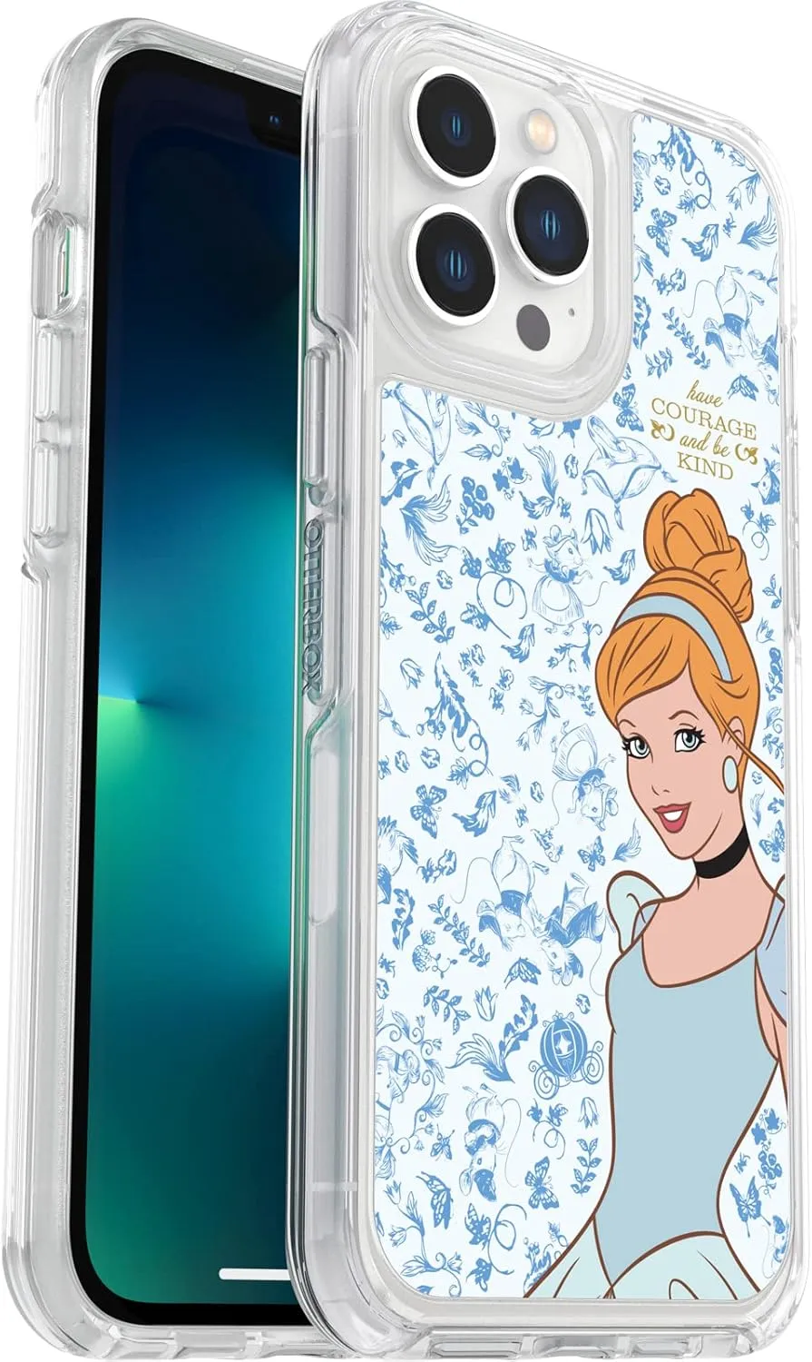 OtterBox iPhone 13 Pro Max & iPhone 12 Pro Max Symmetry Series  Case - Cinderella Courage & Kind, Ultra-Sleek, Snaps to MagSafe, Raised Edges Protect Camera & Screen