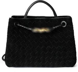 Oversize Genuine Leather Woven Handbags for Women Tote Bag Large Crossbody Women's Top-handle Handbags for Work/Travel