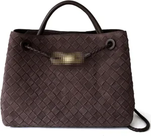 Oversize Genuine Leather Woven Handbags for Women Tote Bag Large Crossbody Women's Top-handle Handbags for Work/Travel