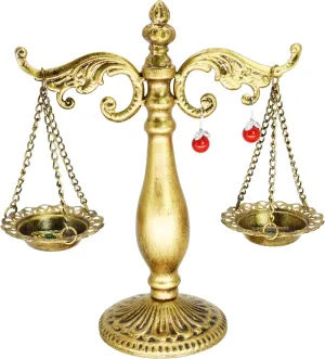 Owlgift Jewelry Stand Necklace Holder, Metal Jewelry Display Holder, Earrings and Bracelet Storage Organizer, Bronze Color Libra Design for Bangles, Necklaces, Bracelets, Rings, Earrings and Watch