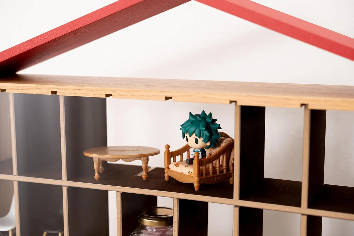 PaletteLife Lodge Display Case, Mini Figure Storage with Drawers, for Collectibles and Action Figure, 8 Collumn x 3 Shelves, D7.87 xW21.85 xH20.08, Wooden, Otaku, Scandinavian, BLT-625NA