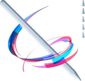 Pencil for Apple iPad 2018-2025, 3X Battery (20H Use, 10 Min Fast Charge), Tilt & Palm Rejection, Stylus Pen for iPad 6-10/11th Gen, iPad Pro 12.9/11-inch,Air 3/4/5/6/7,Mini 6(Blue)