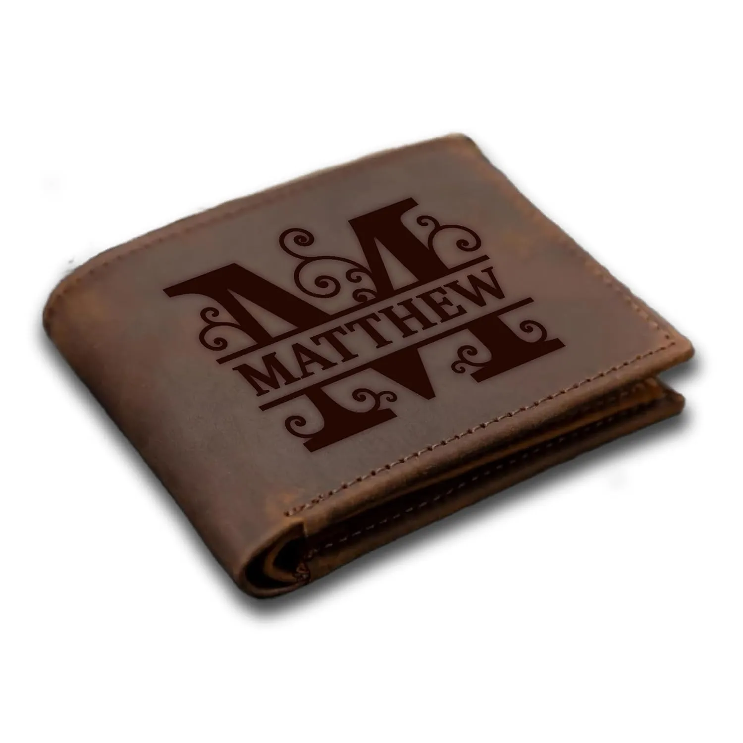 Personalized Leather Wallet For Men, Custom Slim Wallet, Customized Bifold Wallets For Men, Engraved Genuine Leather, Custom Father's Day Wallet Gift, Anniversary Gift For Him