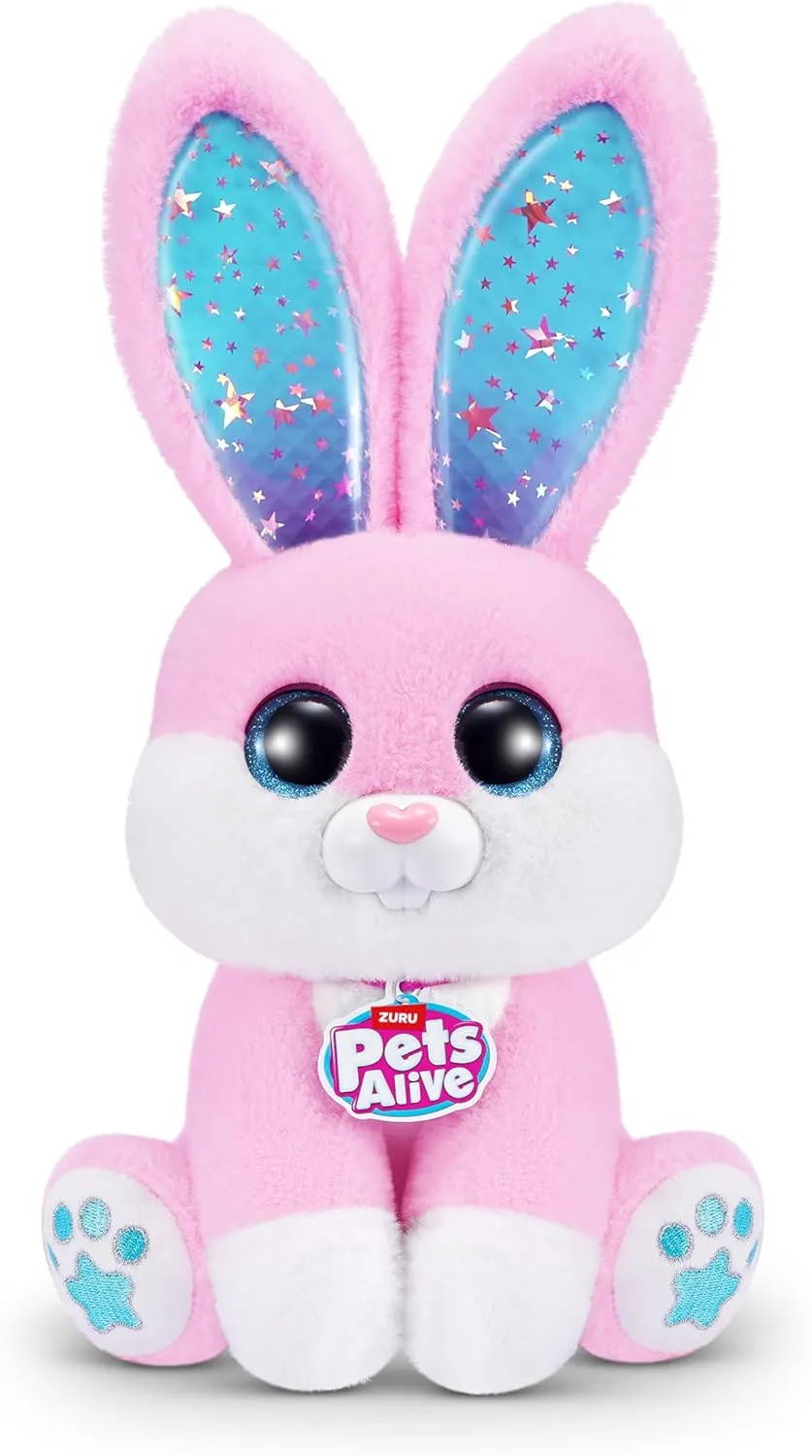 Pets Alive Magic Bunnies (Candy) by ZURU Electronic Plush Unboxing Surprise Interactive Magic Toy