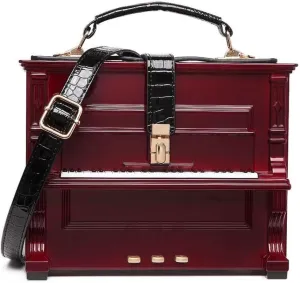 Piano Shaped Purse Handbag Women Box Shaped Party Evening Top Handles Bag Novelty Clutch Crossbody Bag