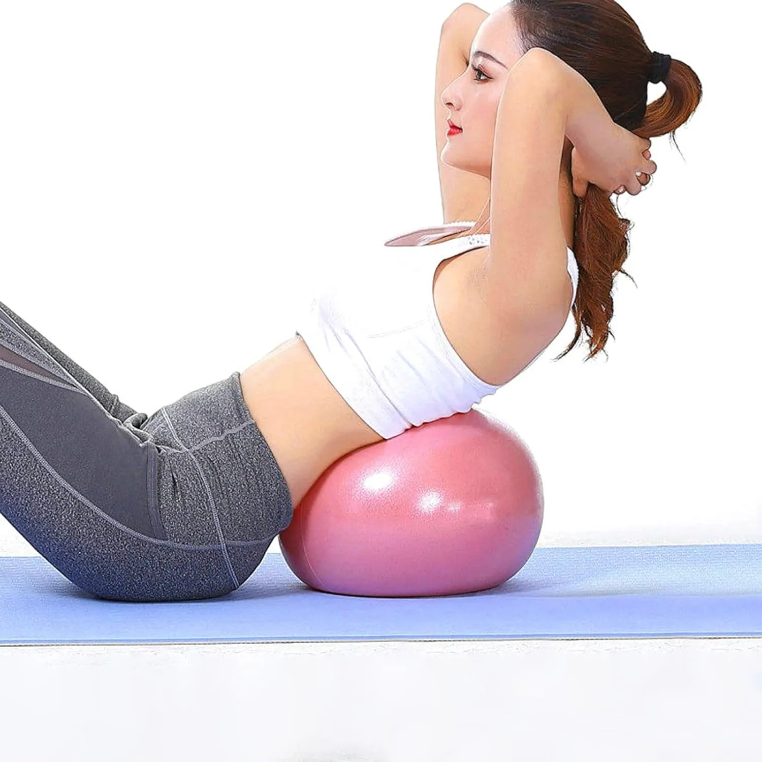 Pilates Essential Set,Fitness Equipment Suit,Mini Exercise Ball for Legs Arms and Thighs,Long Resistance Bands for Women for Strength, Flexibility,Pilates Grip Socks