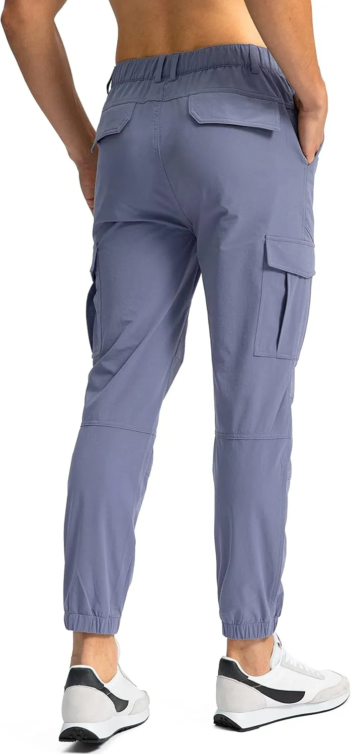 Pinkbomb Men's Hiking Cargo Pants with 7 Pockets Slim Fit Stretch Joggers Golf Cargo Work Pants for Men