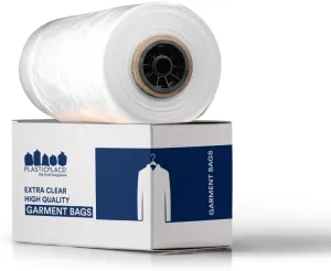 Plasticplace Mil Garment Bags, Clear, 240 Count