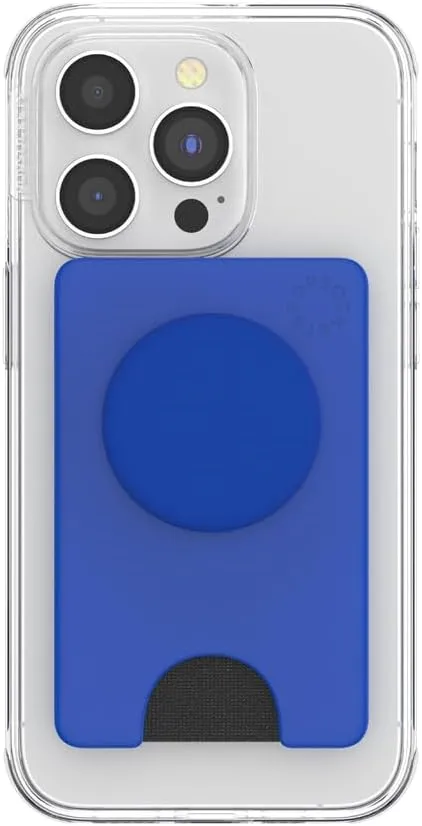 PopSockets Phone Wallet with Expanding Phone Grip, Phone Card Holder, Into The Woods - Cobalt