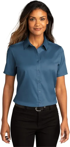 Port Authority Women's Short Sleeve SuperPro React Twill Button-Down Shirt
